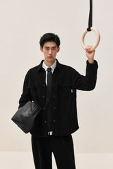 Men's Textured Pocket Quilted Jacket